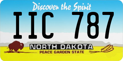 ND license plate IIC787