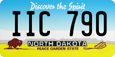 ND license plate IIC790