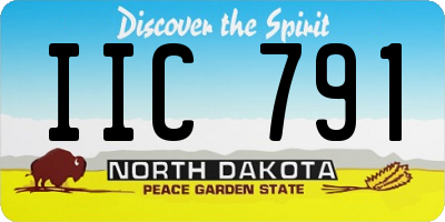 ND license plate IIC791