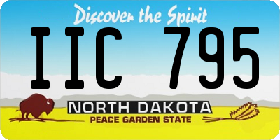 ND license plate IIC795
