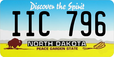 ND license plate IIC796