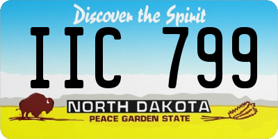 ND license plate IIC799