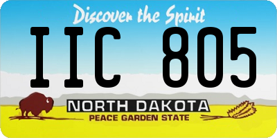 ND license plate IIC805