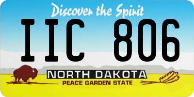 ND license plate IIC806