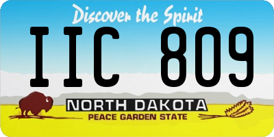 ND license plate IIC809