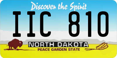 ND license plate IIC810