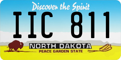 ND license plate IIC811