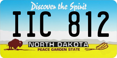 ND license plate IIC812