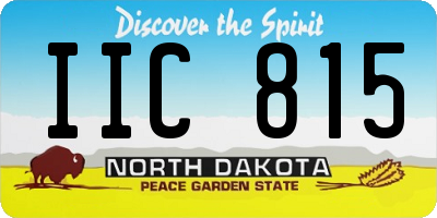 ND license plate IIC815
