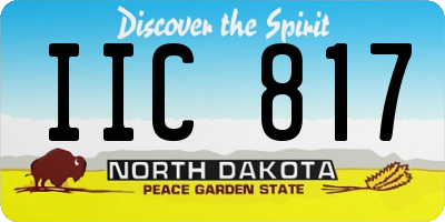 ND license plate IIC817