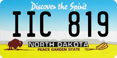 ND license plate IIC819