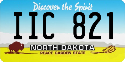 ND license plate IIC821