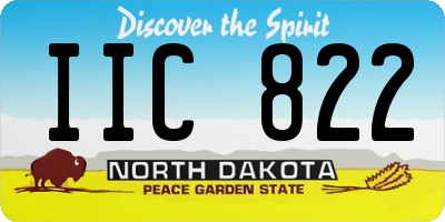 ND license plate IIC822