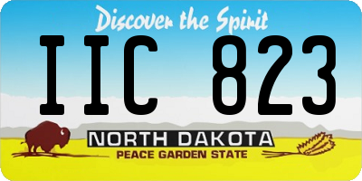 ND license plate IIC823