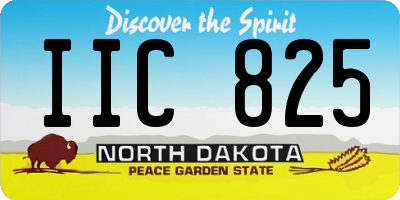 ND license plate IIC825