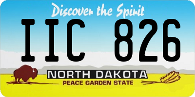 ND license plate IIC826