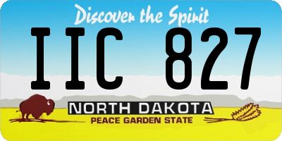 ND license plate IIC827