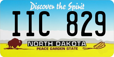 ND license plate IIC829