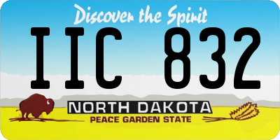 ND license plate IIC832