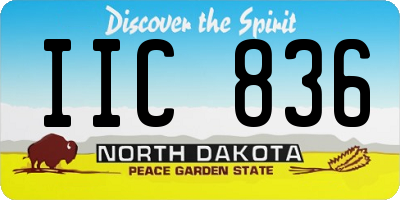 ND license plate IIC836