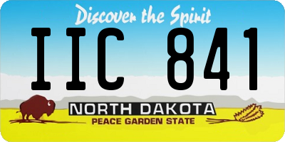 ND license plate IIC841