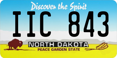 ND license plate IIC843