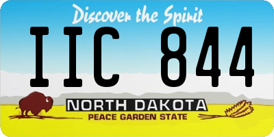 ND license plate IIC844