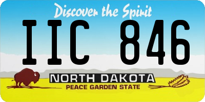 ND license plate IIC846
