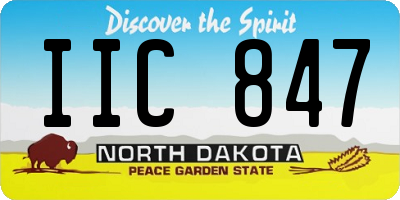 ND license plate IIC847