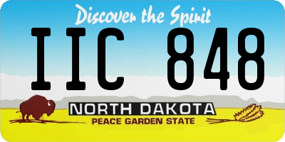 ND license plate IIC848