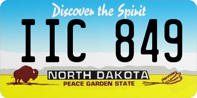 ND license plate IIC849