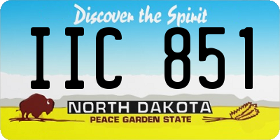 ND license plate IIC851