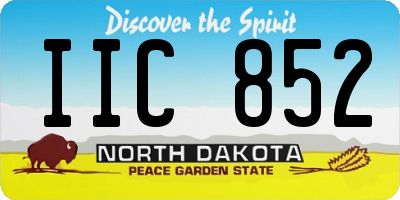 ND license plate IIC852