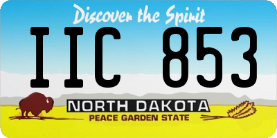 ND license plate IIC853