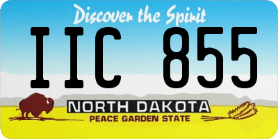 ND license plate IIC855