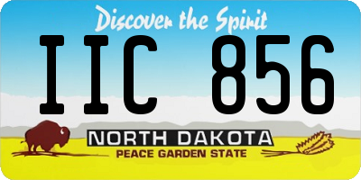 ND license plate IIC856