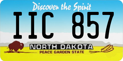 ND license plate IIC857