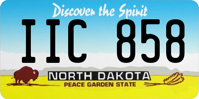 ND license plate IIC858