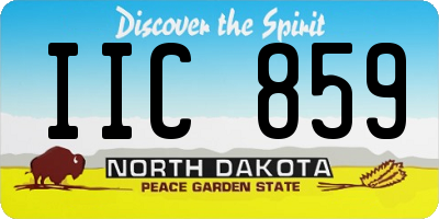 ND license plate IIC859