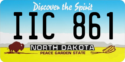 ND license plate IIC861