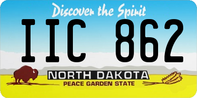 ND license plate IIC862