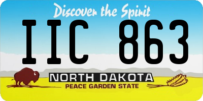 ND license plate IIC863