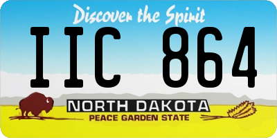ND license plate IIC864