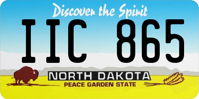 ND license plate IIC865