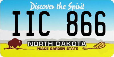 ND license plate IIC866