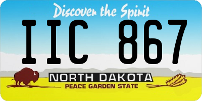 ND license plate IIC867