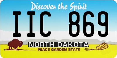 ND license plate IIC869