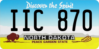 ND license plate IIC870