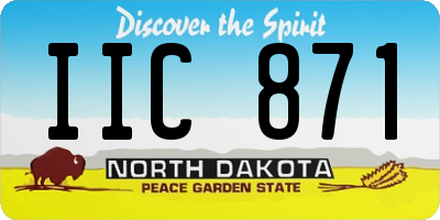 ND license plate IIC871