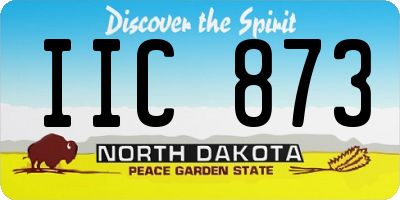 ND license plate IIC873